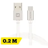 Swissten Datenkabel Textil USB / USB-C 0.2 M