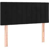 vidaXL Tête de lit noir 80x5x78/88 cm velours