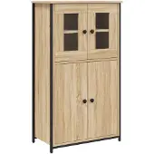 vidaXL Highboard chêne Sonoma 62x32x106,5 cm Matériau dérivé du bois
