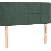 vidaXL Tête de lit vert foncé 80x5x78/88 cm velours