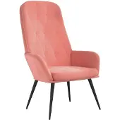 vidaXL Fauteuil relax rose velours