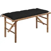 vidaXL Banc de jardin pliable avec support 118 cm bambou