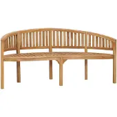 vidaXL Banc de bananes 180 cm en teck massif
