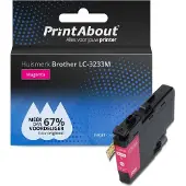 PrintAbout Cartouche compatible pour Brother LC-3233M - Magenta