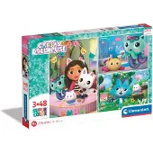Clementoni Puzzle Gabby's Dollhouse 1, 3x48 pcs. (48 pièces)