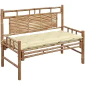 vidaXL Banc de jardin avec support 120 cm bambou