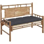 vidaXL Banc de jardin avec support 120 cm bambou