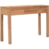 vidaXL Table console 110x35x75 cm bois de teck solide