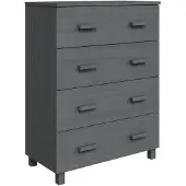 vidaXL Sideboard HAMAR gris foncé 79x40x103,5 cm Pin massif