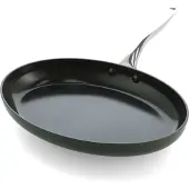 Dagelijkse Kost Poêle à poisson Daily Kost ovale Jeroen Meus en céramique 32 cm, sans , adaptée à tous les types de cuisinières