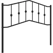 vidaXL Tête de lit de rechange en métal noir 107 cm