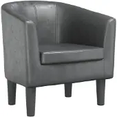 vidaXL Fauteuil gris similicuir