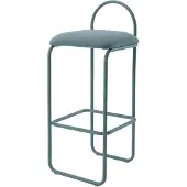 AYTM Angui High Chaise de Bar 92.5 cm | Dusty Blue Boucle