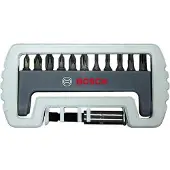 Bosch Accesorios 2608522130 - Set 11 pièces embout de vissage avec porte-embout PH1-PH2-PH3/ PZ1-PZ2-PZ3/ T15-T20-T25/ S0,6x4,5, S0,8x5,5, 25 mm