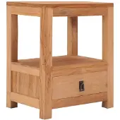 vidaXL Table de chevet 40x30x50 cm bois de teck massif