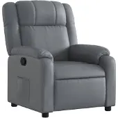 vidaXL Fauteuil relax gris similicuir