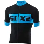 SIXS Luxury Short Sleeve Jersey Bleu,Noir S Homme