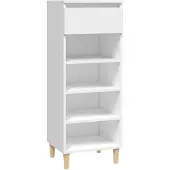 vidaXL Armoire à chaussures Blanc 40x36x105 cm Bois d'ingénierie
