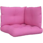 vidaXL Coussins de palette lot de 3 rose tissu Oxford