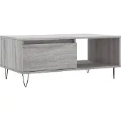 vidaXL Table basse Gris Sonoma 90x50x36,5 cm Bois composite
