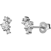 Lucardi Boucles d'oreilles argent / transparent