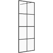 vidaXL Walk-in Duschwand 80x195 cm ESG-Glas transparent et noir