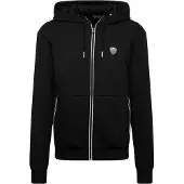 Emporio Armani Veste de survêtement noir / blanc