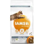 IAMS For Vitality Indoor Croquettes pour chats adultes d'intérieur au poulet 3 kg