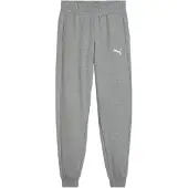 Puma Pantalon de sport gris chiné / blanc