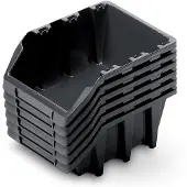 Kistenberg Set úložných boxů 6ks BINEER LONG SET 249x158x213 mm - barva: černá