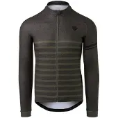 Agu Maillot de Cyclisme AGU Men Melange LS Essential Army Green-XXL