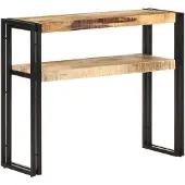 vidaXL Table console 90x30x75 cm Bois de manguier brut