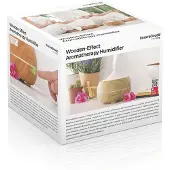 InnovaGoods Humidificateur d'air Aroma Diffusor Multicolor-LED Wooden-Effect