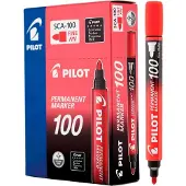 Pilot Marqueur permanent 100 surligneurs 1 pc Pointe fine Rouge (1x)
