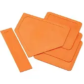 Softee Ensemble de bases de baseball en caoutchouc - 3 bases et 1 base d'accueil multicolore