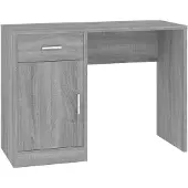 vidaXL Bureau avec espace de rangement Gris Sonoma 100x40x73 cm