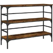 vidaXL Table console chêne fumé 100x32x75 cm bois d'ingénierie