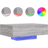 vidaXL Table basse avec lampes LED Gris Sonoma 85x55x31 cm