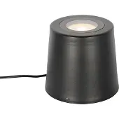 QAZQA Projecteur de jardin moderne noir rond IP65 AR111 - Lennard