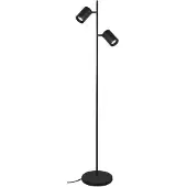 Artdelight Lampadaire Megano noir 2 lumières