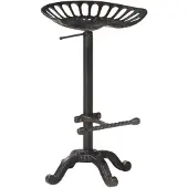 vidaXL Tabouret de bar noir en fonte