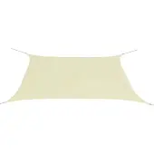 vidaXL Voile de parasol tissu oxford rectangulaire 2x4 m crème