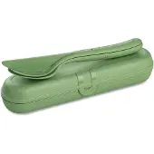 Koziol Set de couverts avec étui Klikk Ready 4 pcs, Couverts à emporter, plastique, Nature Leaf Green, 7070703