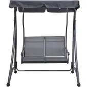 Beliani Balançoire Polyester Gris Tesero