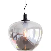 By Rydens Suspension Bellissimo argent fumé 1xE27x8W, verre, dimensions : 145x28x28 cm, IP20, par Rydens