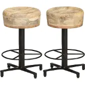 vidaXL Tabouret de bar 2 pcs. 52 cm Mango massif