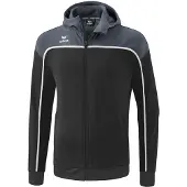 Erima Change By Veste d'Entraînement à Capuche Noir Gris/Gris Ardoise/Blanc Junior - 140