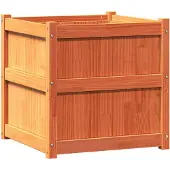vidaXL Jardinières 2 pcs cire marron bois de pin massif