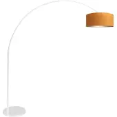 Steinhauer Lampe à arc moderne Sparkled avec abat-jour en velours