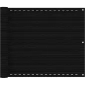 vidaXL Écran De Balcon Noir 75x300 Cm Pehd